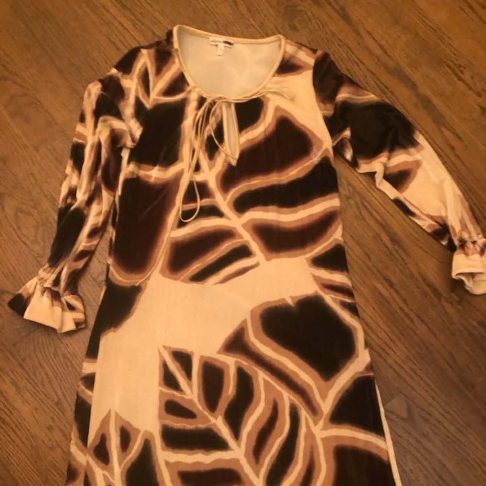 Designer, velvet, animal print dress